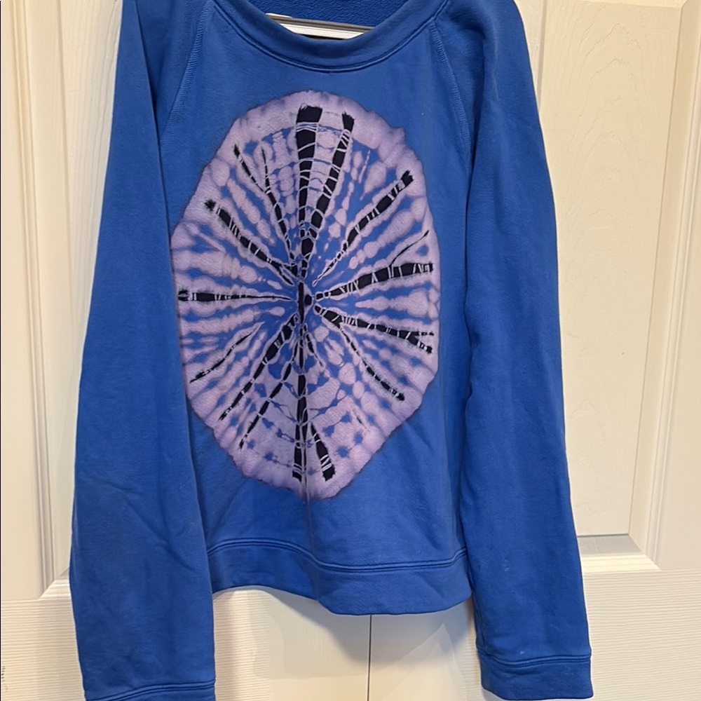Raquel Allegra Blue and Tie-Dye Sweatshirt